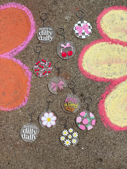 Acrylic Circle Keychains