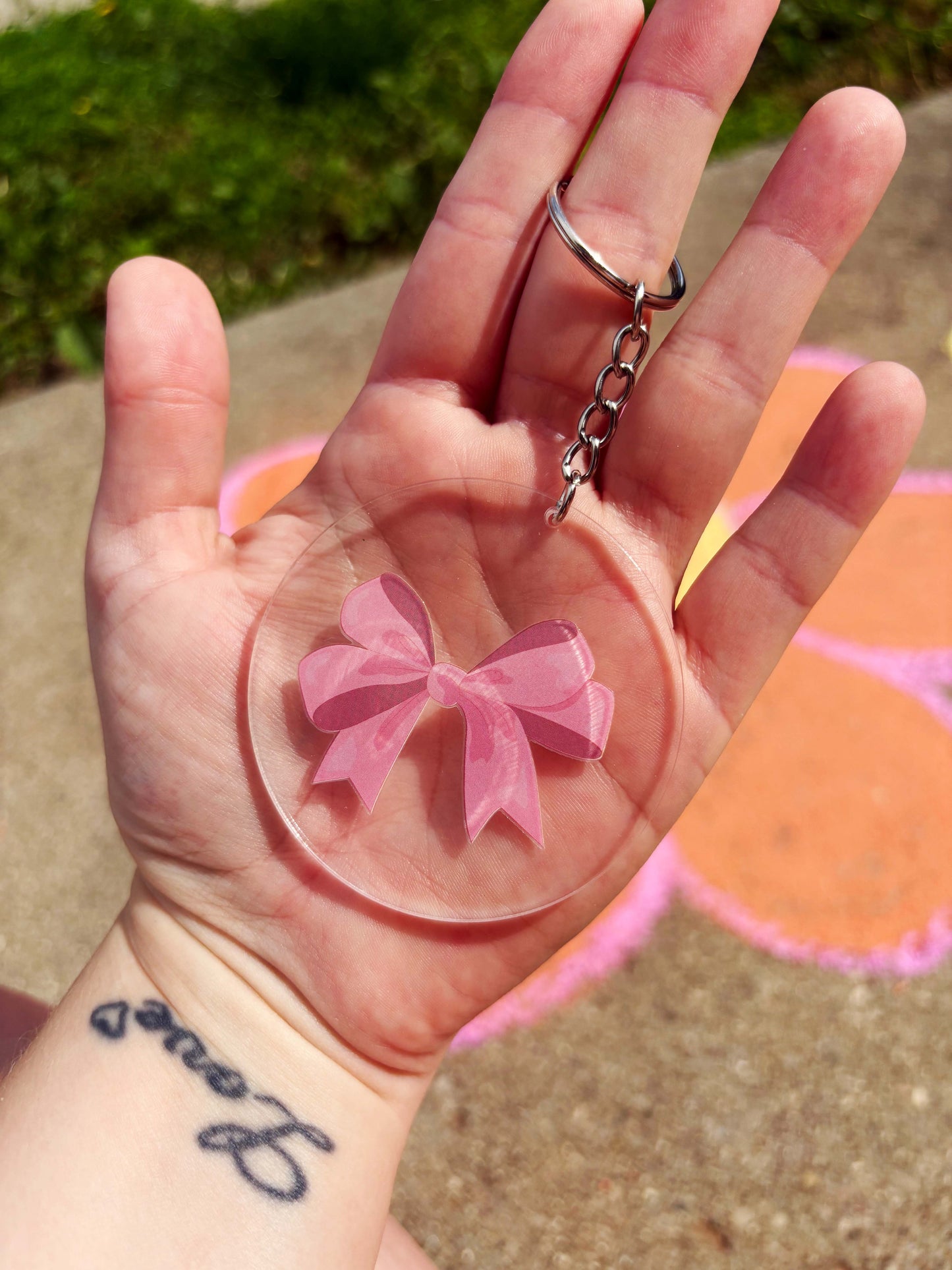 Acrylic Circle Keychains