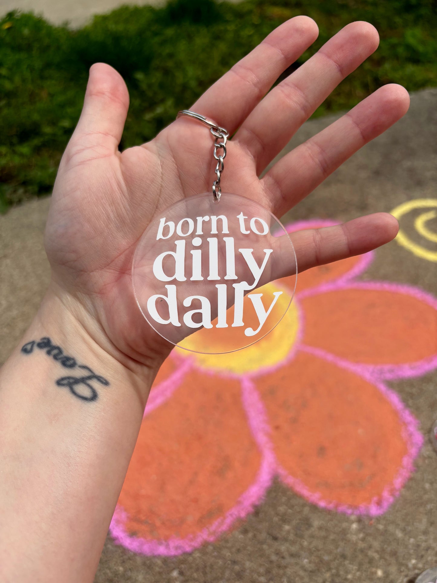 Acrylic Circle Keychains