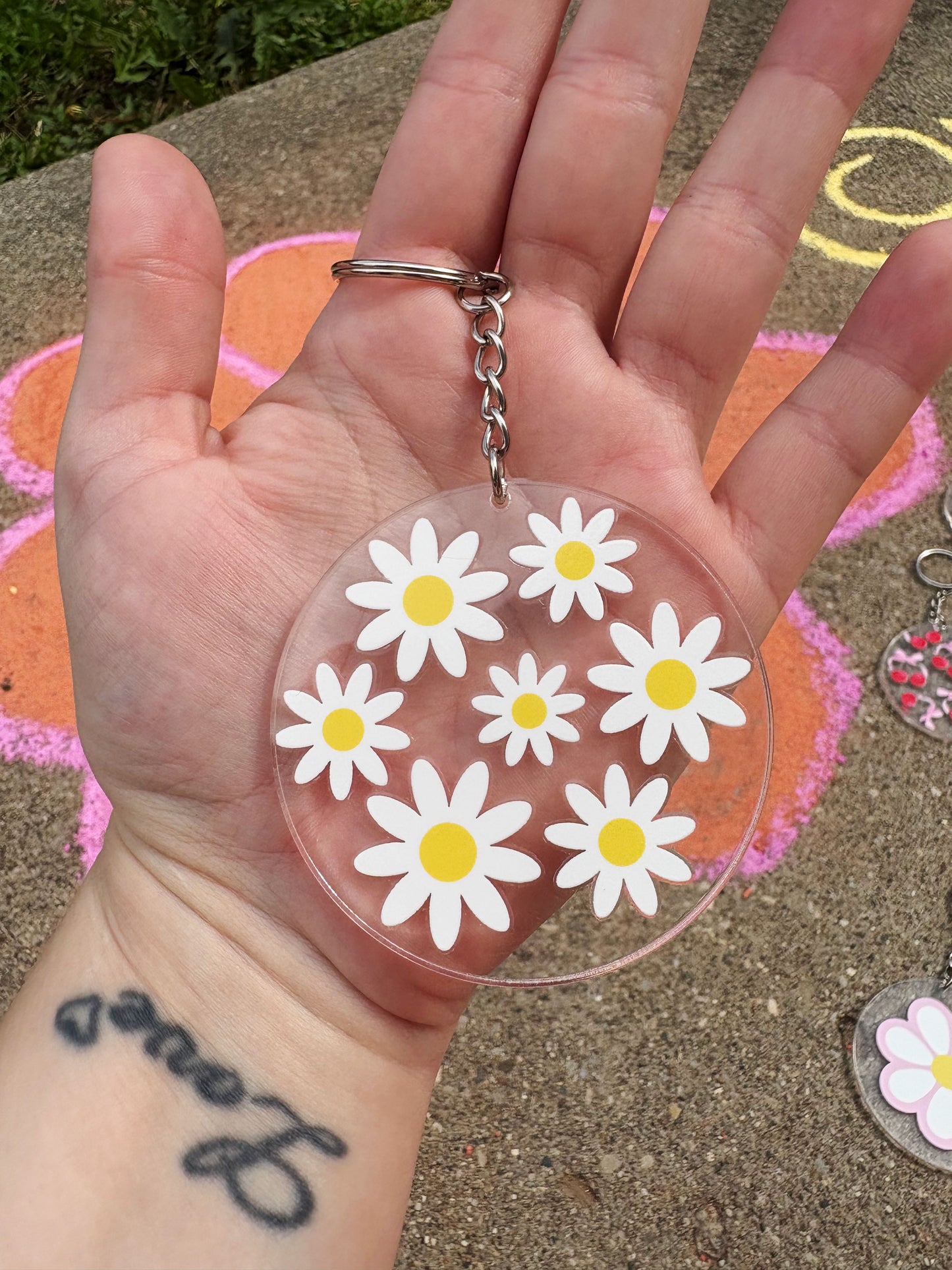 Acrylic Circle Keychains
