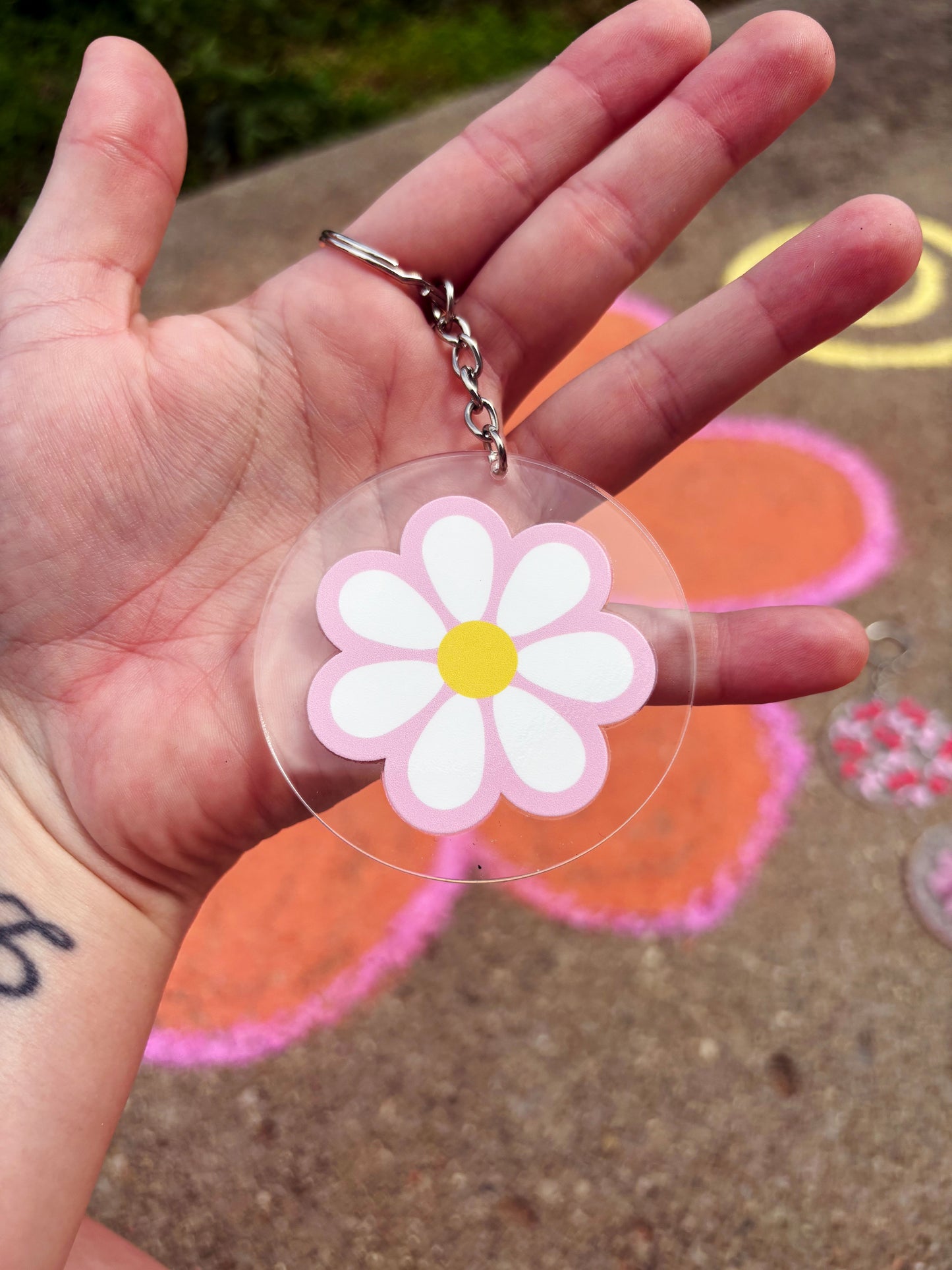 Acrylic Circle Keychains