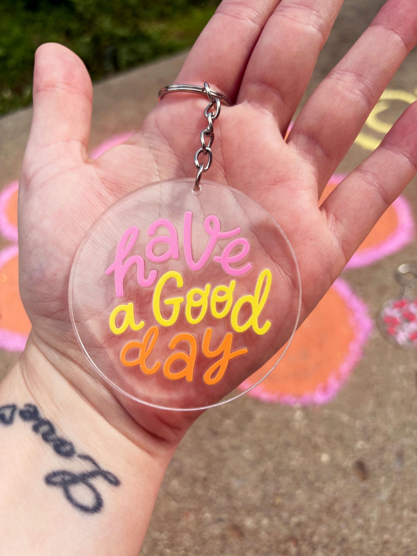 Acrylic Circle Keychains
