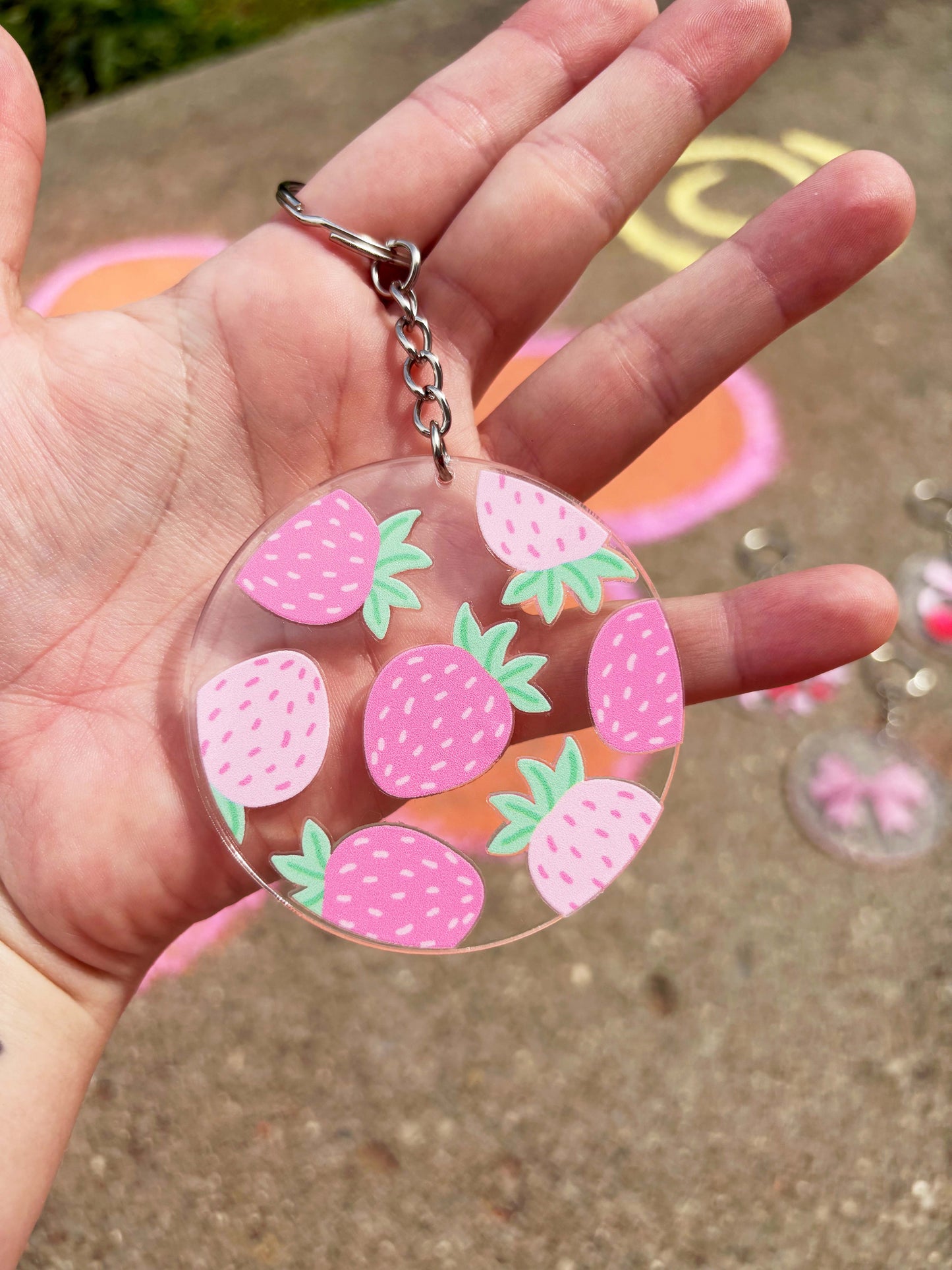 Acrylic Circle Keychains