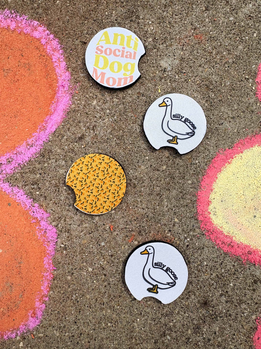 Car Coasters | Silly designs for your car!