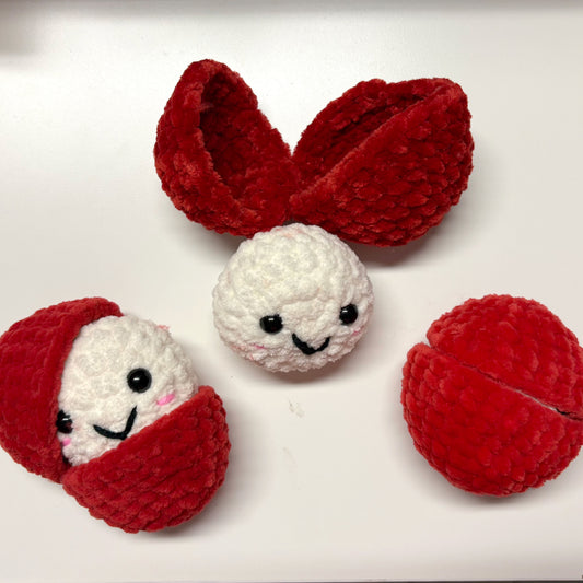 Pocket Cheese Crochet Plush | Peelable Red Wax Cheese