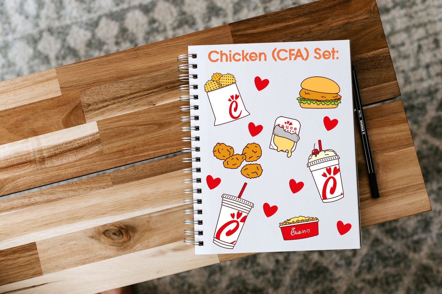 Fast Food Sticker Packs | Coffee, Donuts, Chicken