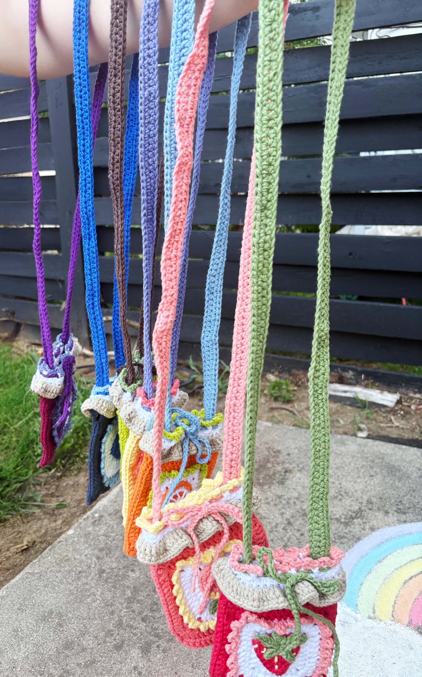 Fruit Jam Drawstring Bag | Handmade Crochet Bag