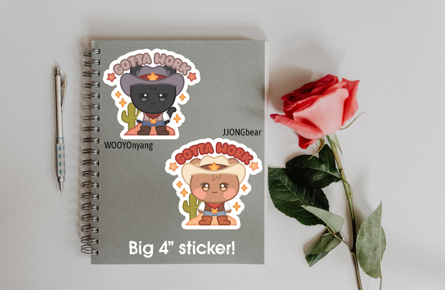 "Gotta Work" Aniteez/Ateez Vinyl Sticker
