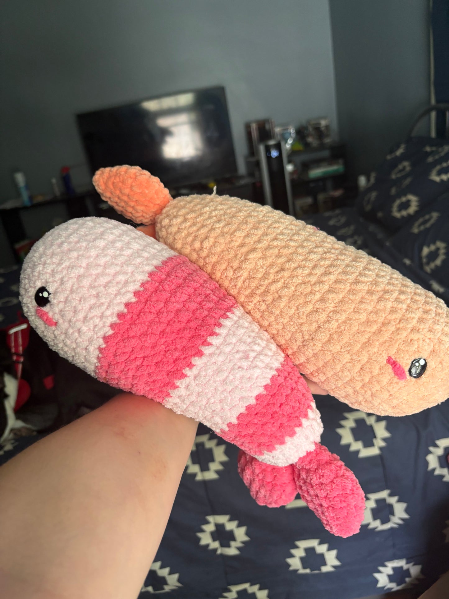 Jumbo Shrimp Crochet Plush